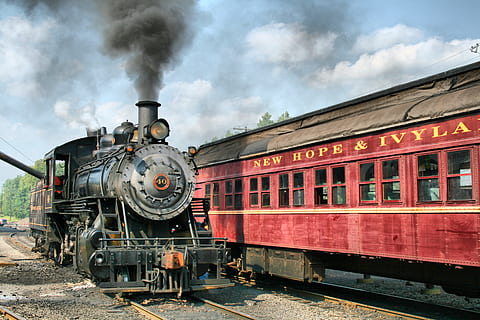 locamotive, train, transportation, engine, track, travel, freight HD wallpaper