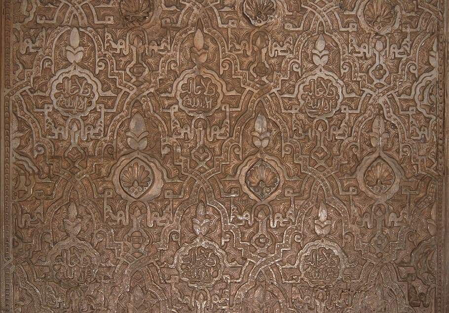 Arab, Stuc, Alhambra, Granada, Wall, spain, relief, decor, oriental HD wallpaper