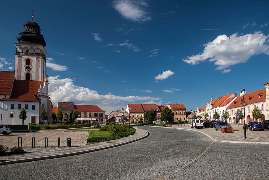 landscape photo of village, bechyňe, czech republic, square t, HD wallpaper