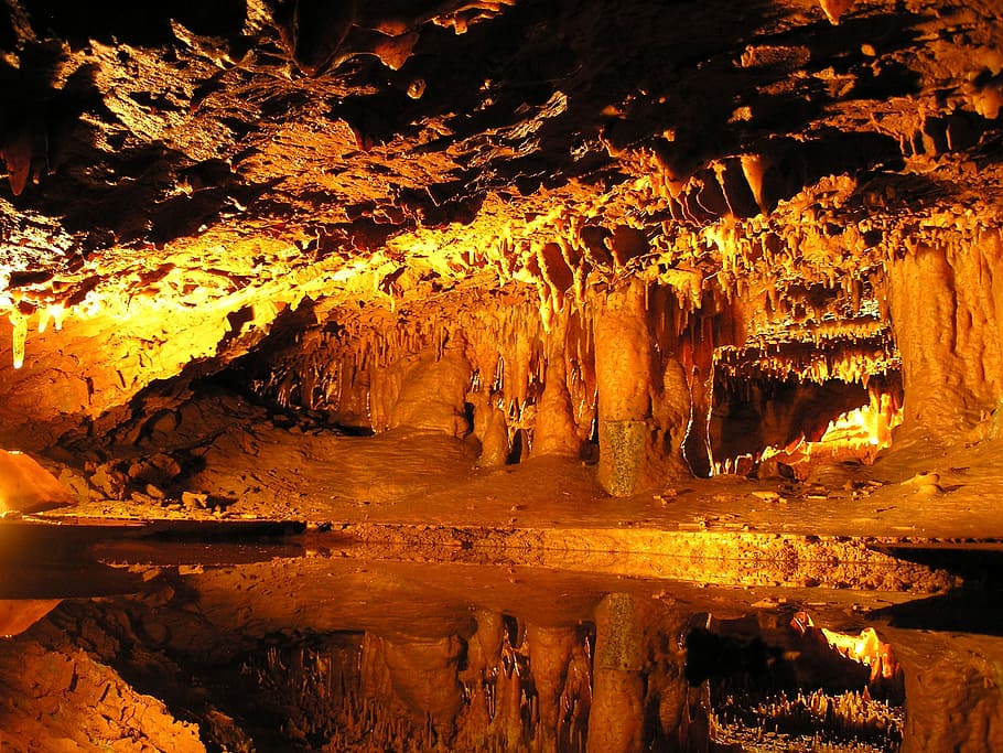 Cavern, Underground, Mineral, Geology, caving, nature, stalactite, HD wallpaper