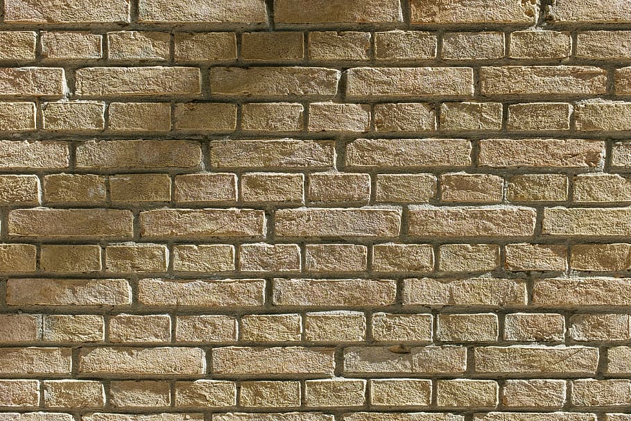 brown cinder brick wall, brown bricked wall, block, texture, beige