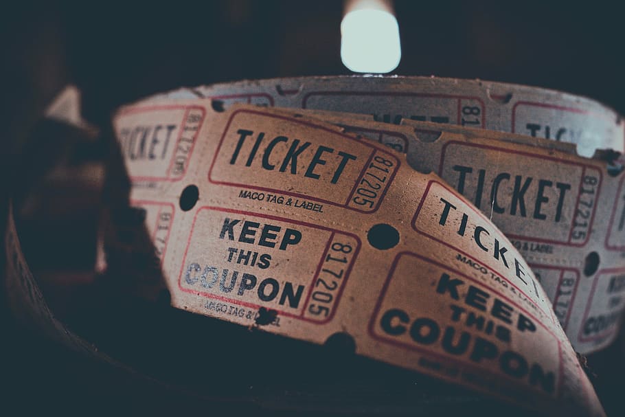 tickets in shallow focus photography, closeup photo of movie tickets, HD wallpaper