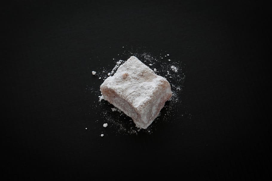 food, sugar, sweet, dessert, white, tasty, turkish delight, HD wallpaper