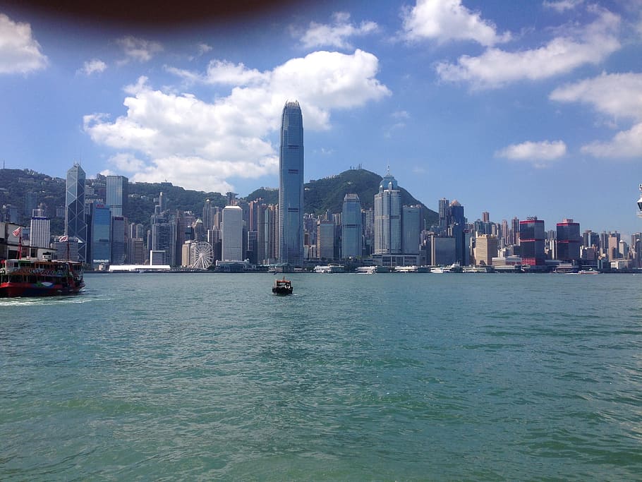 Hong, Kong, Harbor, urban skyline, city, cityscape, skyscraper HD wallpaper