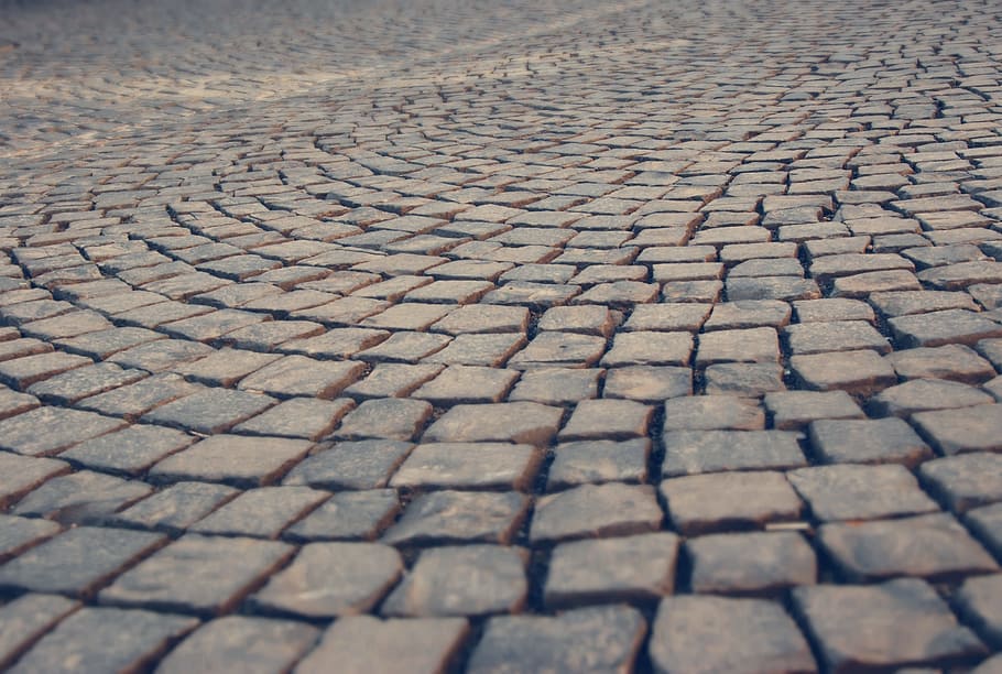 Stones, Road, Patch, Cobblestones, blue, paving stones, ground HD wallpaper