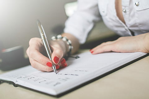 Writing in a Diary Close-Up, girl, pen, business, document, people HD wallpaper