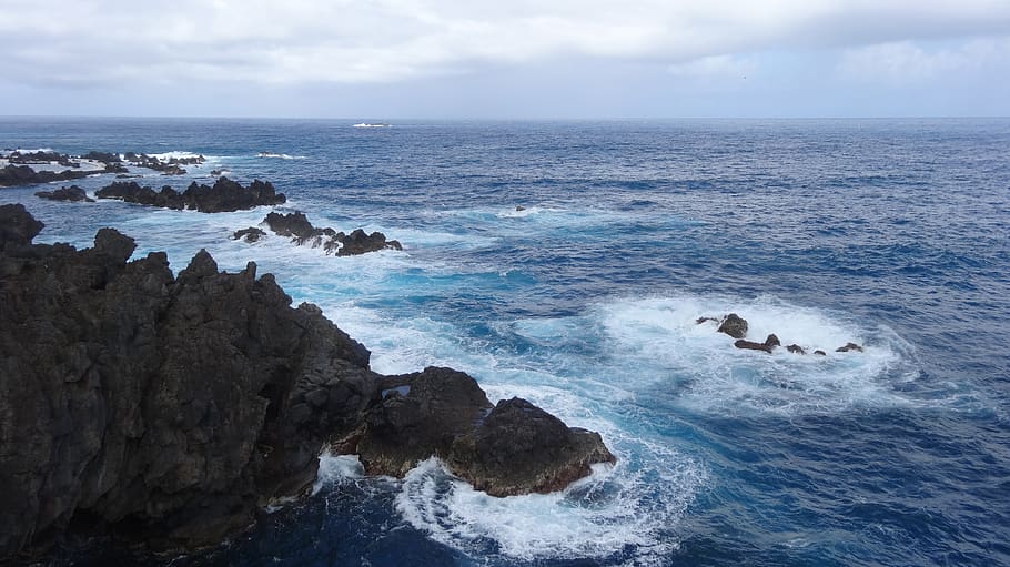 sea, waters, coast, ocean, horizon over water, beauty in nature HD wallpaper