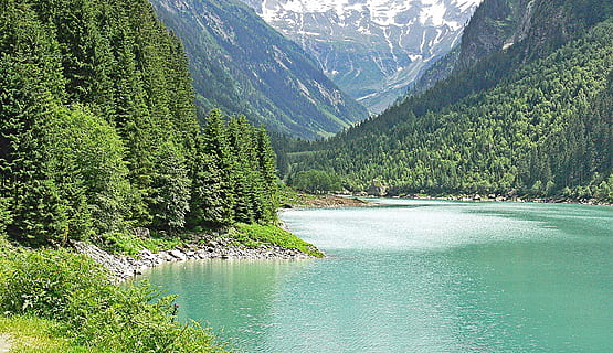 Alpine Lake, Austria, Memory, stillup memory, zillertaler alpen HD wallpaper
