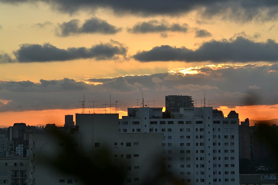 são paulo, ceu, sol, cloud, clouds, sky, landscapes, orange sky HD wallpaper