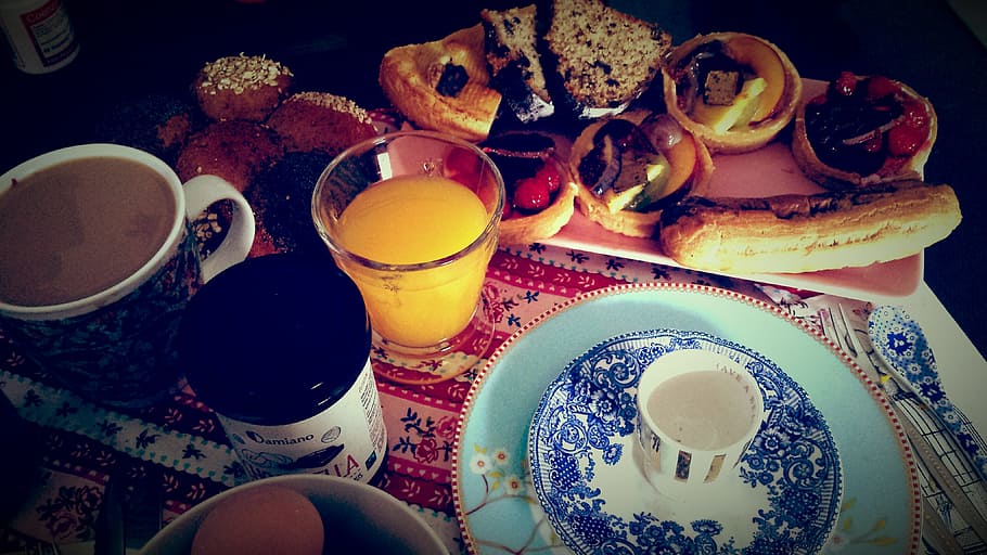 breakfast, coffee, cake, cup, cafe, fragrance, food, jam, cozy HD wallpaper