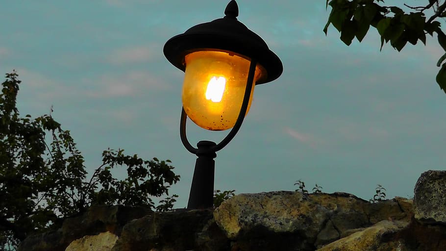 Lamp, Light, Lighting, Hell, Night, lights, darkness, outdoor lighting HD wallpaper