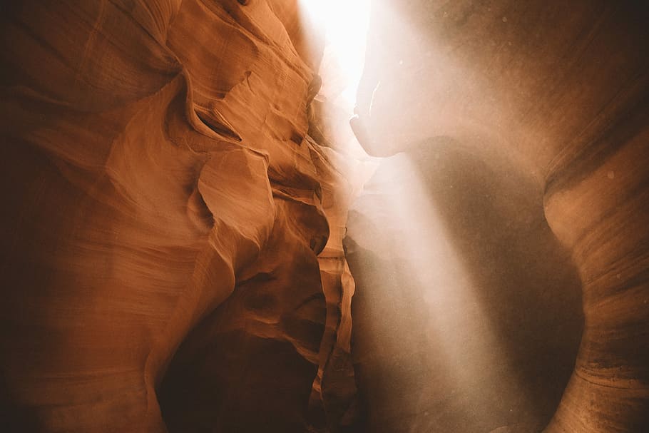 Antelope Canyon, Arizona, rock, red, layers, sunlight, cave, rock - object HD wallpaper