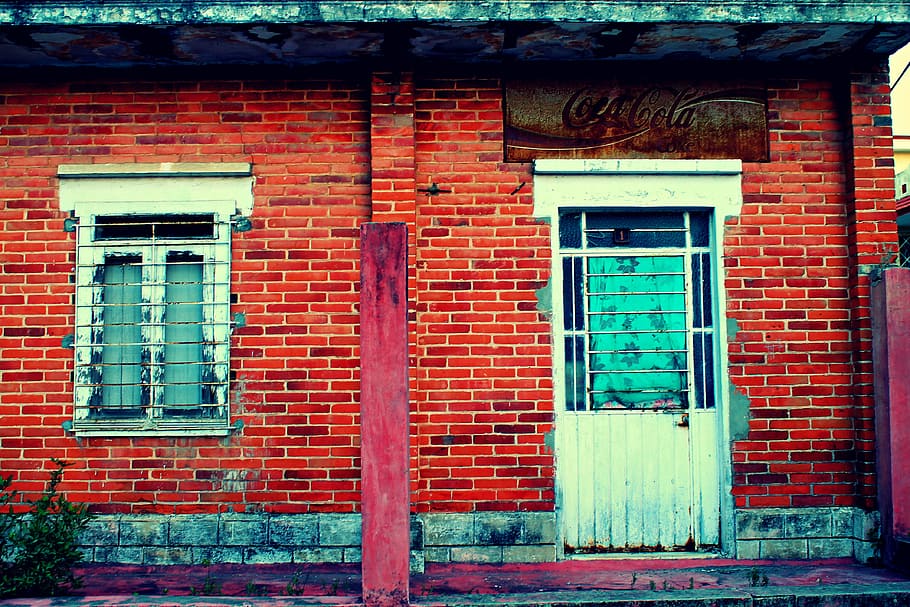 vintage, old-timer, retro, house, street, coca cola, architecture HD wallpaper