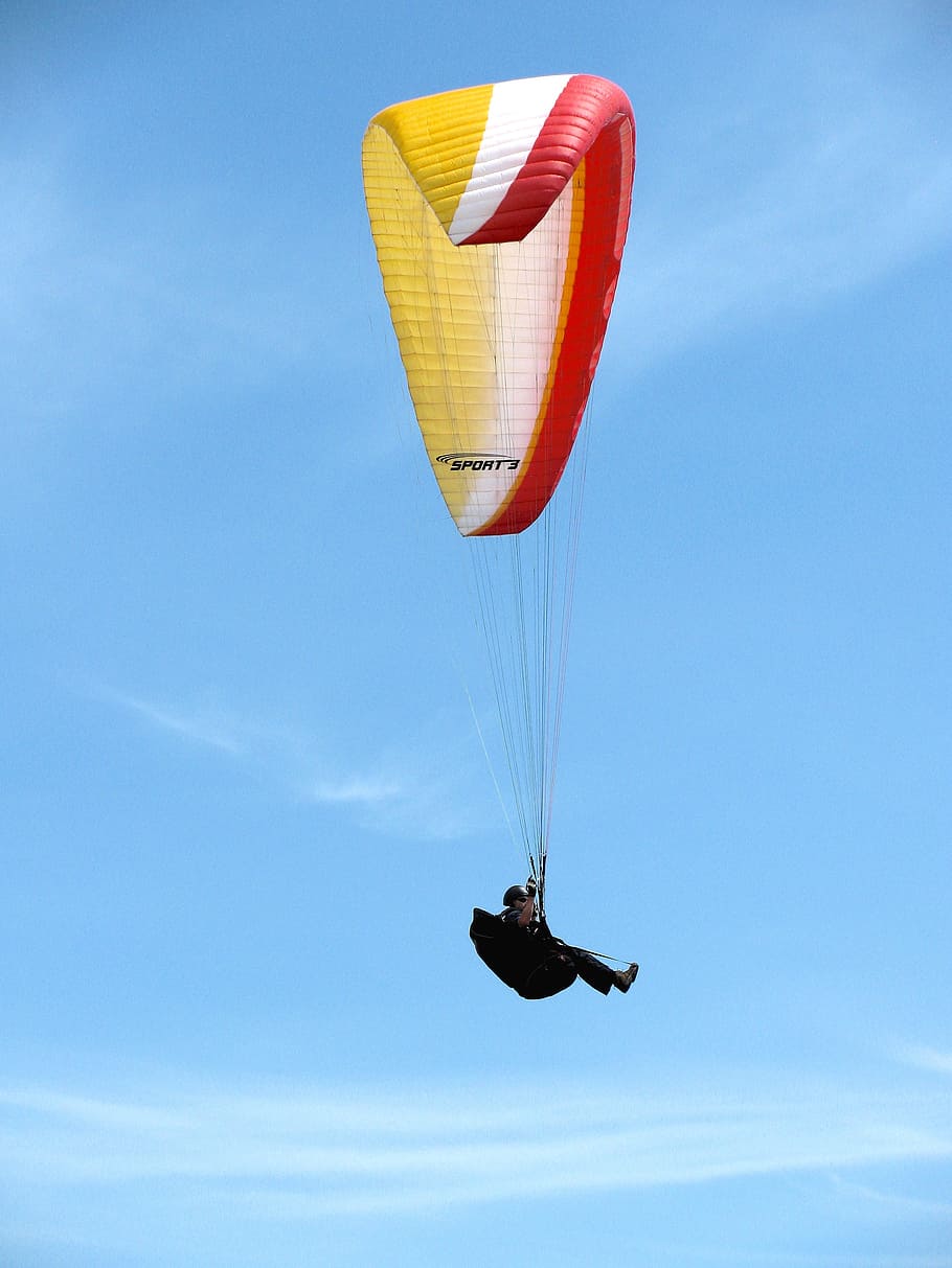 hang glider, sky, fly, flying, gliding, sports, extreme sports HD wallpaper