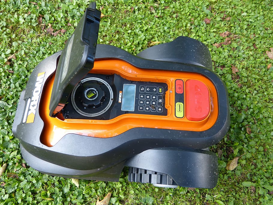 lawn mower, robot mower, grass, robotic lawn mower, automatically HD wallpaper