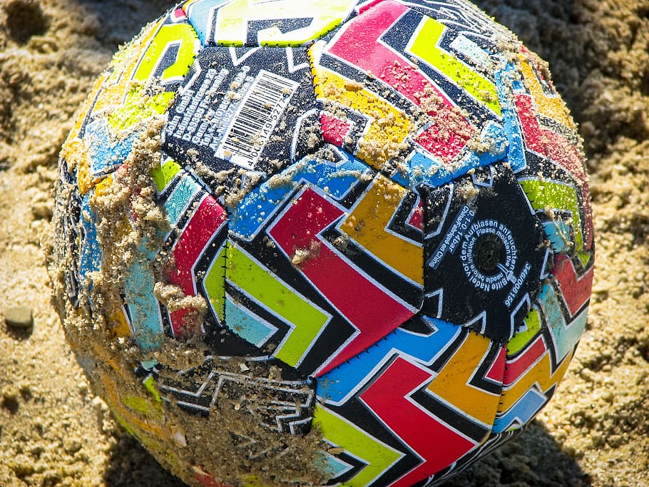 ball, sand, beach, summer, holiday, sport, ball sports, play HD wallpaper