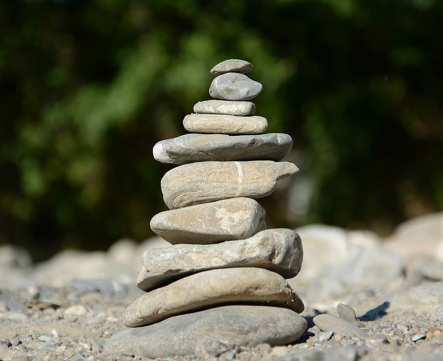 balance, stones, stone balance, stone tower, stack, zen, meditation, HD wallpaper