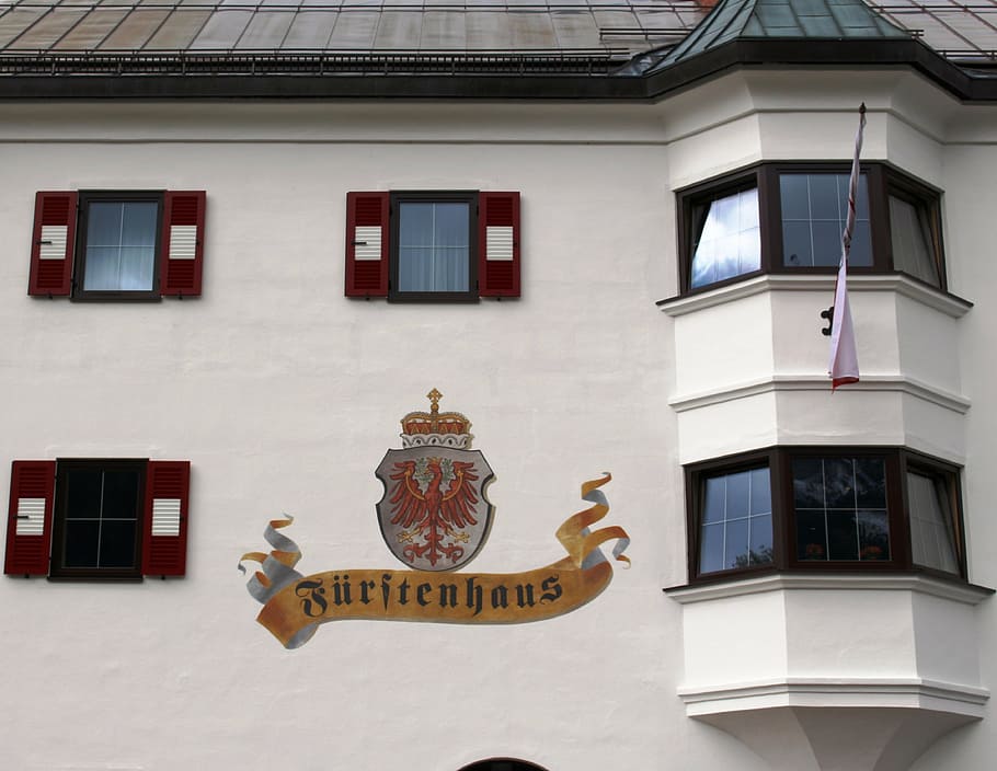 building, facade, window, bay window, hotel royal house, pertisau HD wallpaper