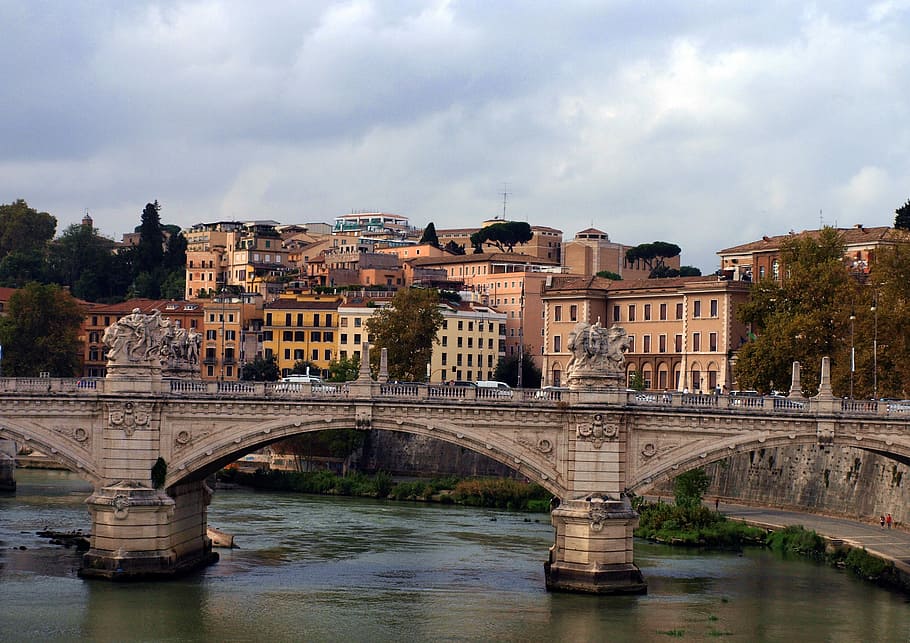 Bridge, Vatican, sky, the vatican, bridge - man made structure HD wallpaper