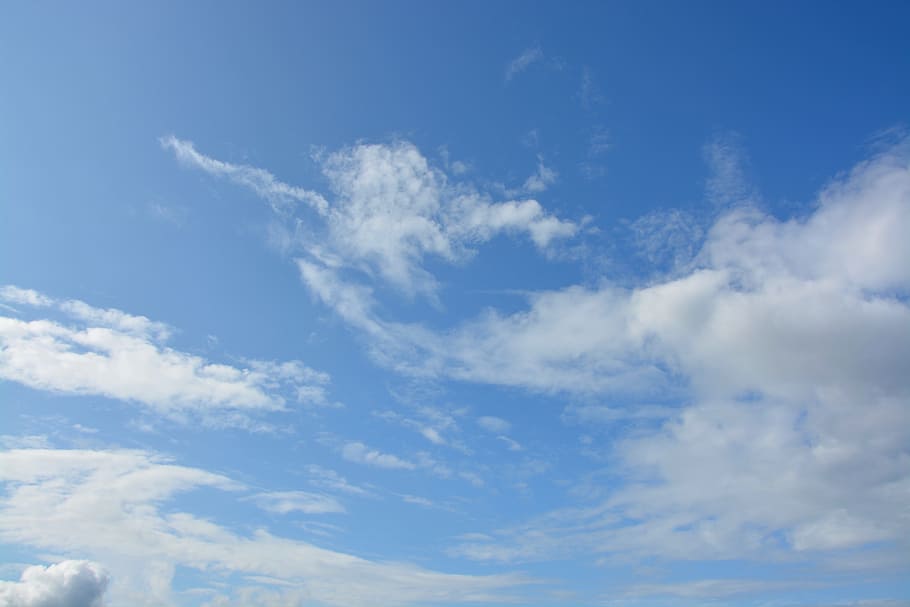 white cloud, white clouds, cloudy sky, blue sky, atmosphere HD wallpaper