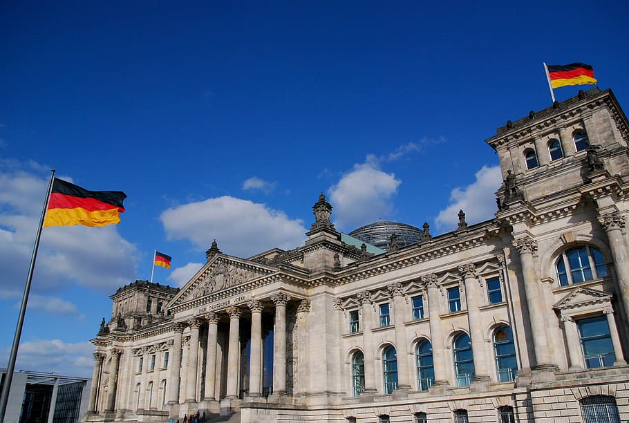 gray concrete building, reichstag, berlin, government buildings, HD wallpaper