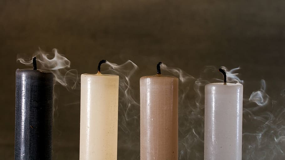 candles, smoke, blown out, burning, indoors, studio shot, heat - temperature HD wallpaper