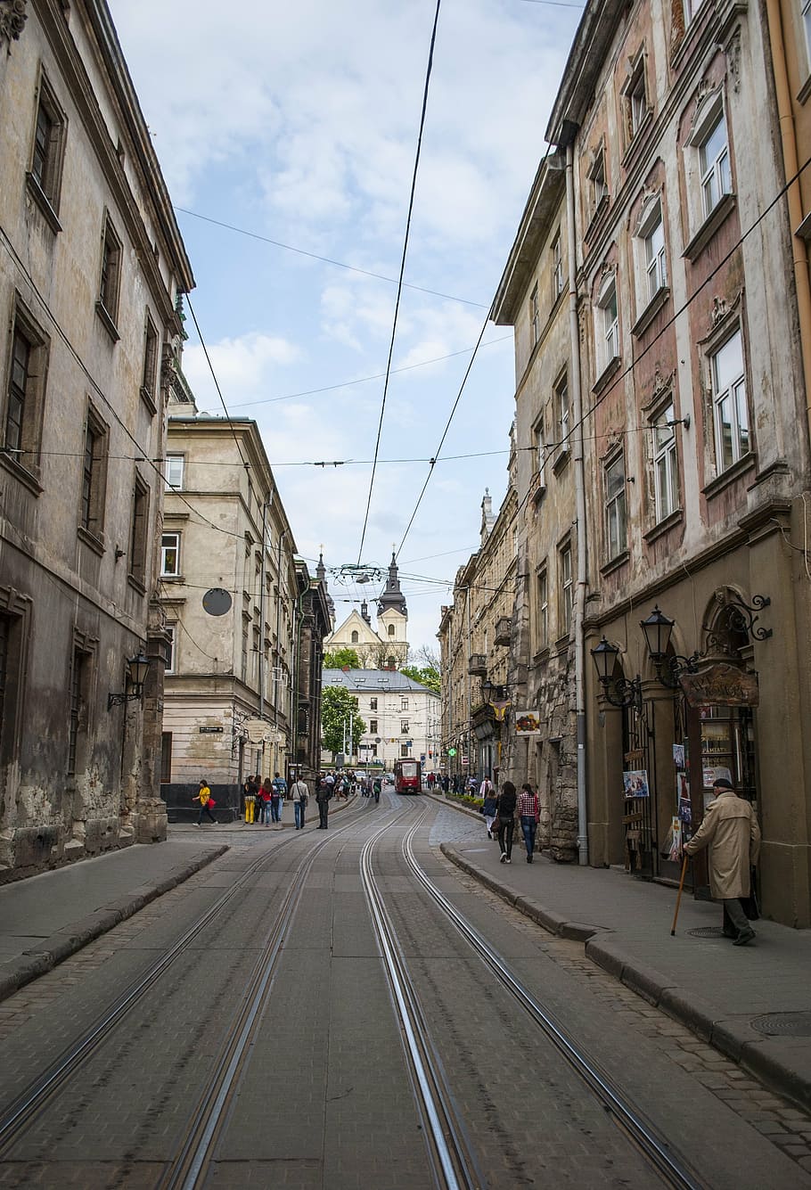 rail, lviv, ukraine, urban, cities, city, architecture, landmark, HD wallpaper