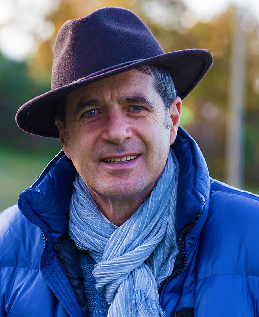 Portrait, People, Man, Hat, Senior, Face, scarf, outdoors, fashion HD wallpaper