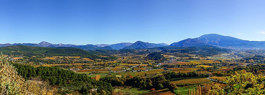 aerial view photography of rice field, Landscape, Fall, Rural HD wallpaper