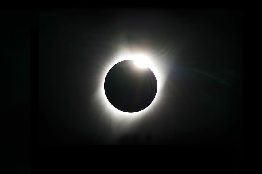 eclipse photography, eclipse photo, solar eclipse, solar glare HD wallpaper
