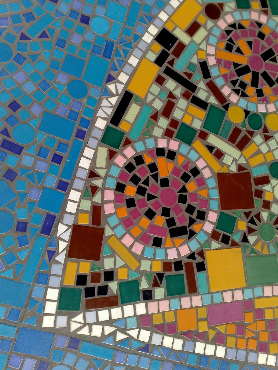 Photography, Mosaic, Fish, multi colored, pattern, studio shot HD wallpaper