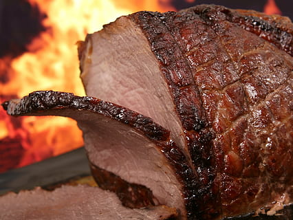 sliced ham, abstract, barbecue, barbeque, bbq, beef, bone, britain HD wallpaper