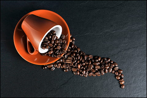 HD wallpaper: Coffee beans, brown, roasted, caffeine, drink, coffee ...