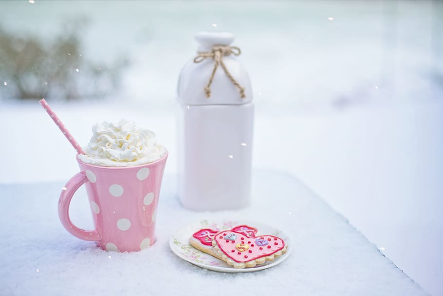 food, cold, snow, healthy, baked, blur, bottle, breakfast, cookies HD wallpaper
