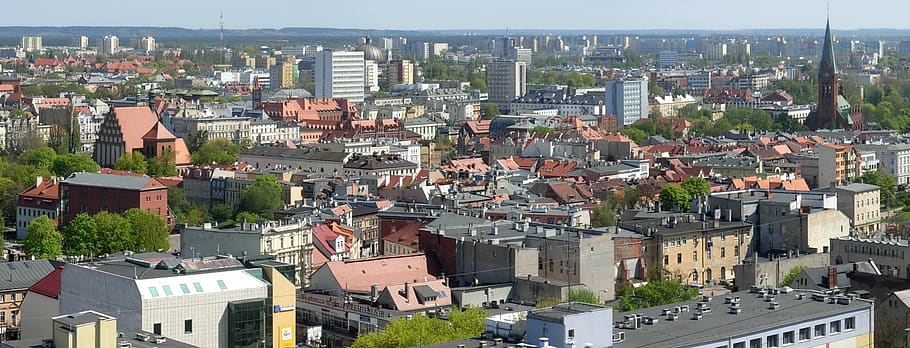 bydgoszcz, panorama, view, city, poland, buildings, urban, architecture, HD wallpaper