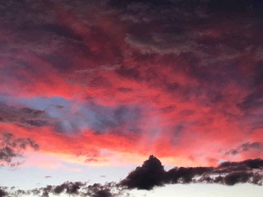 sunset, clouds, sky, natural, dramatic, colorful, cloudscape HD wallpaper