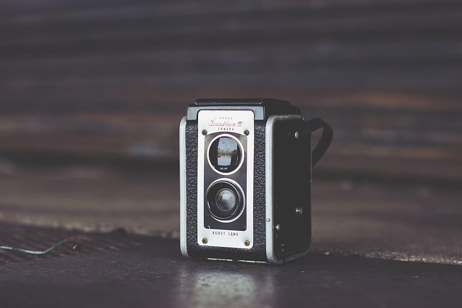 gray and black camera inside room, kodak, duaflex, retro, vintage HD wallpaper