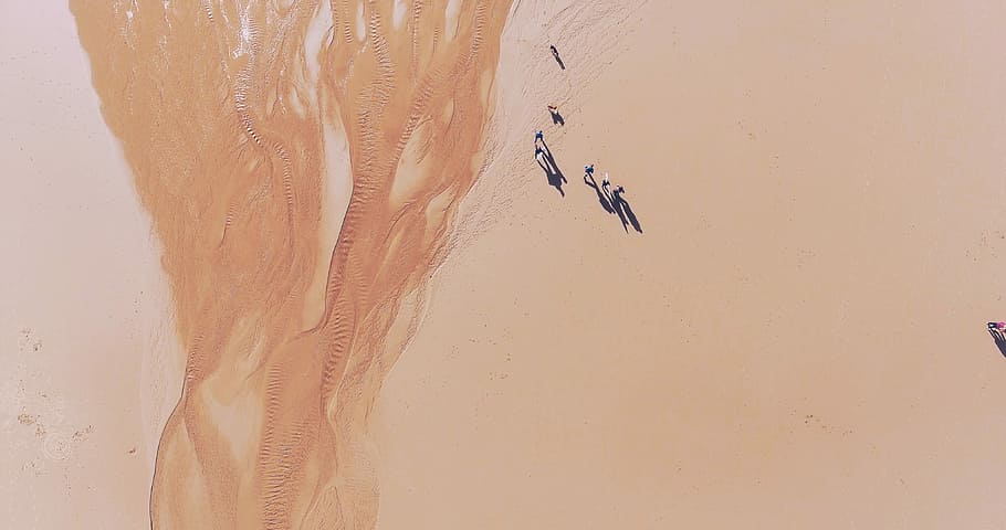 bird's eye view of desert sand, brown and gray abstract painting HD wallpaper