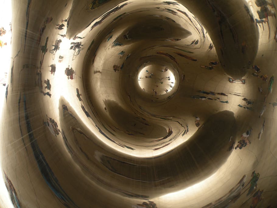 chicago bean, reflection, abstract, arts, shape, no people HD wallpaper
