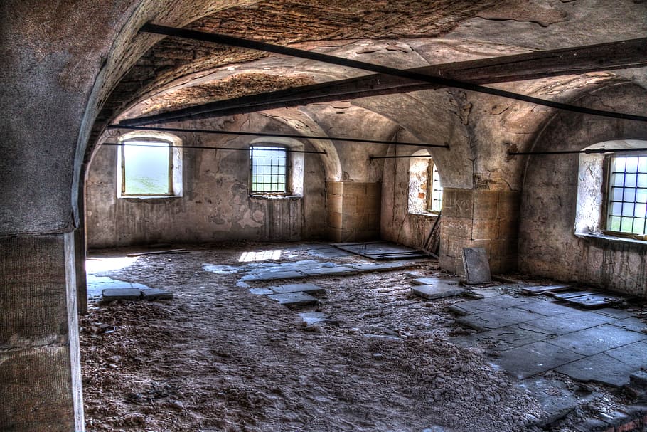 brown structure interior, Vault, Keller, Ancient, Historically, HD wallpaper