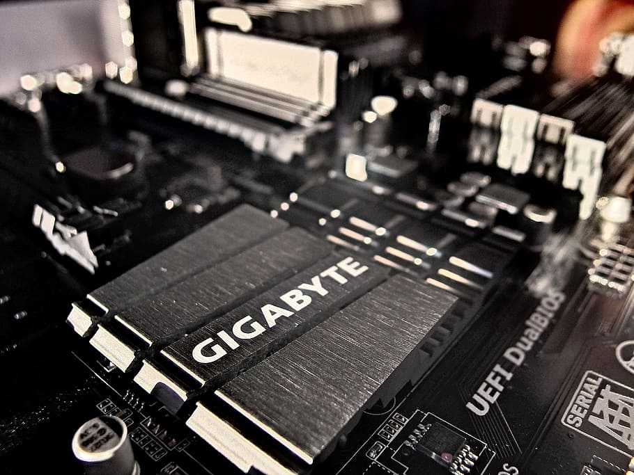 shallow focus photography of circuit boards, processor, computer HD wallpaper