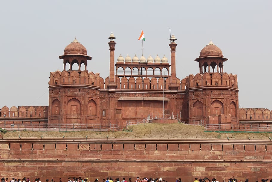 red, fort, delhi, culture, architecture, built structure, travel destinations, HD wallpaper