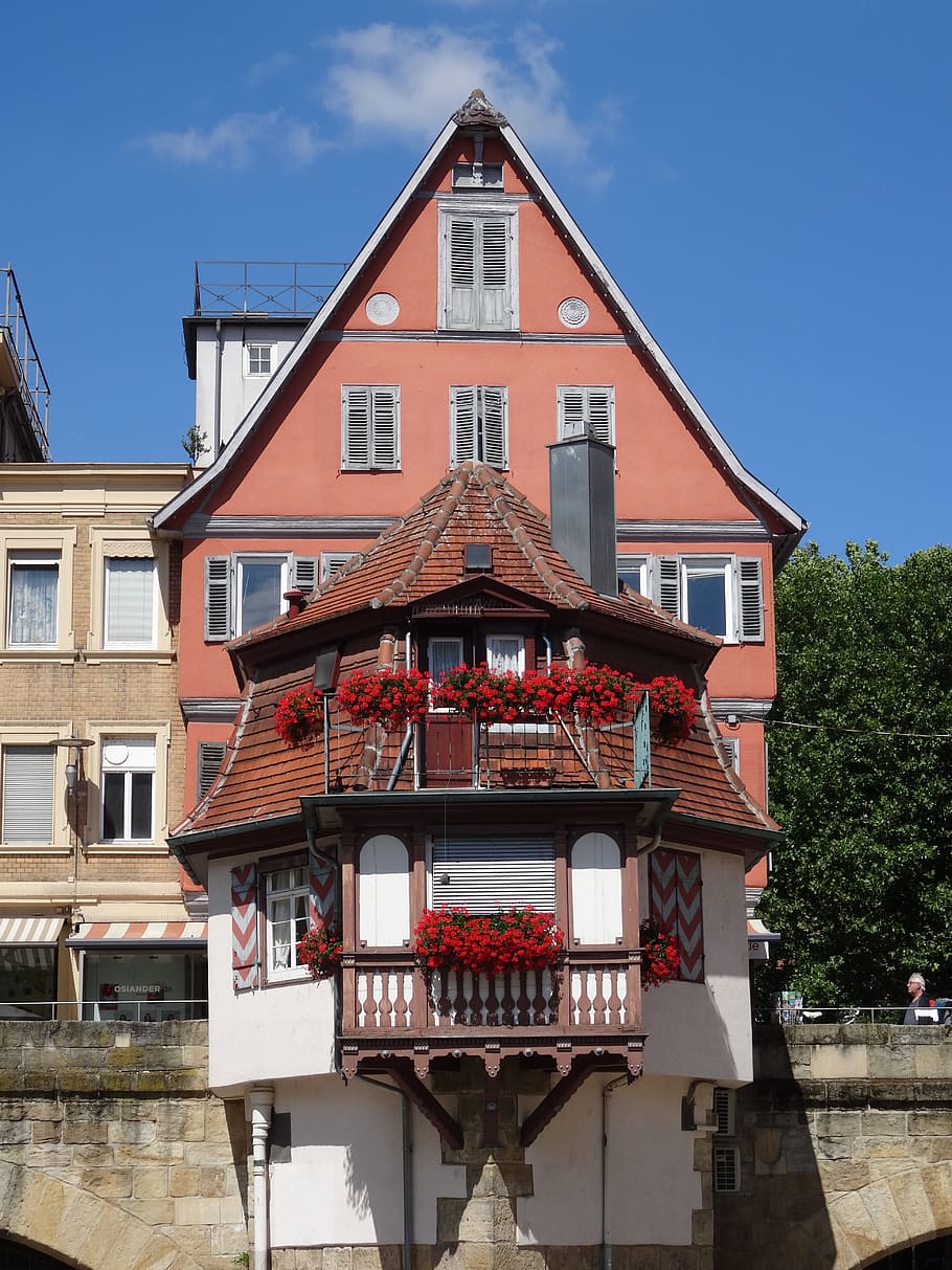 esslingen, inner bridge, bridgehouse, building exterior, architecture HD wallpaper