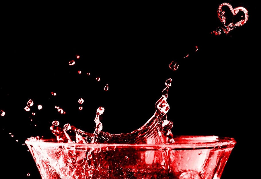 time lapse photo of red liquid splash from clear drinking glass, HD wallpaper