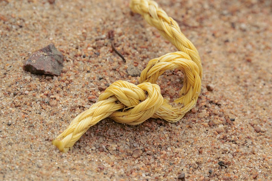 rope, beach, yellow, summer, close-up, no people, food and drink HD wallpaper