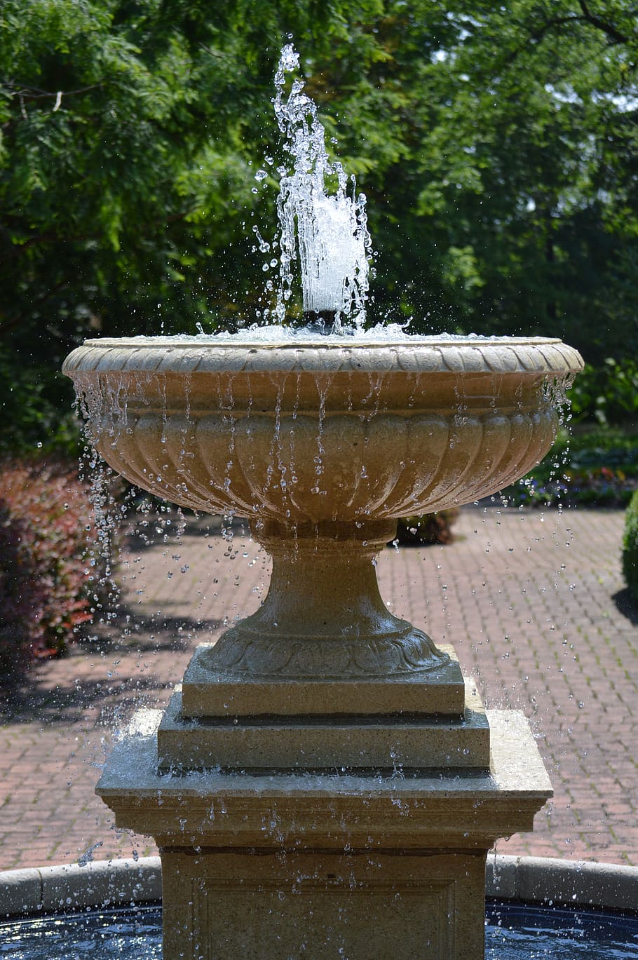 fountain, water, park, motion, nature, architecture, day, no people HD wallpaper