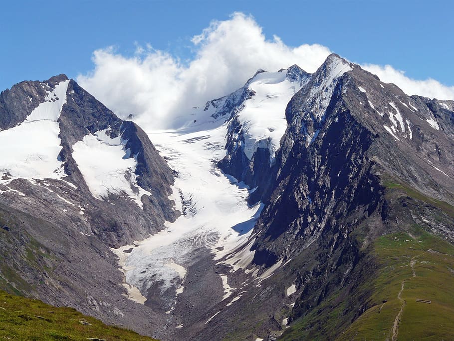 Alpine, Mountains, Glacier, Austria, tyrol, ötztal, mountain range HD wallpaper
