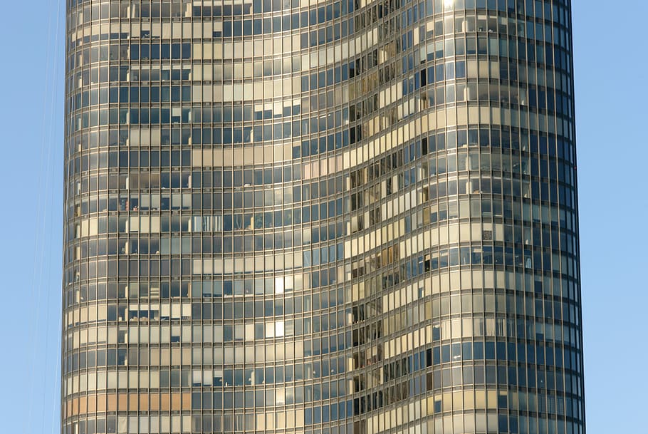 gray high-rise building, high rise building under sunny sky, architecture HD wallpaper