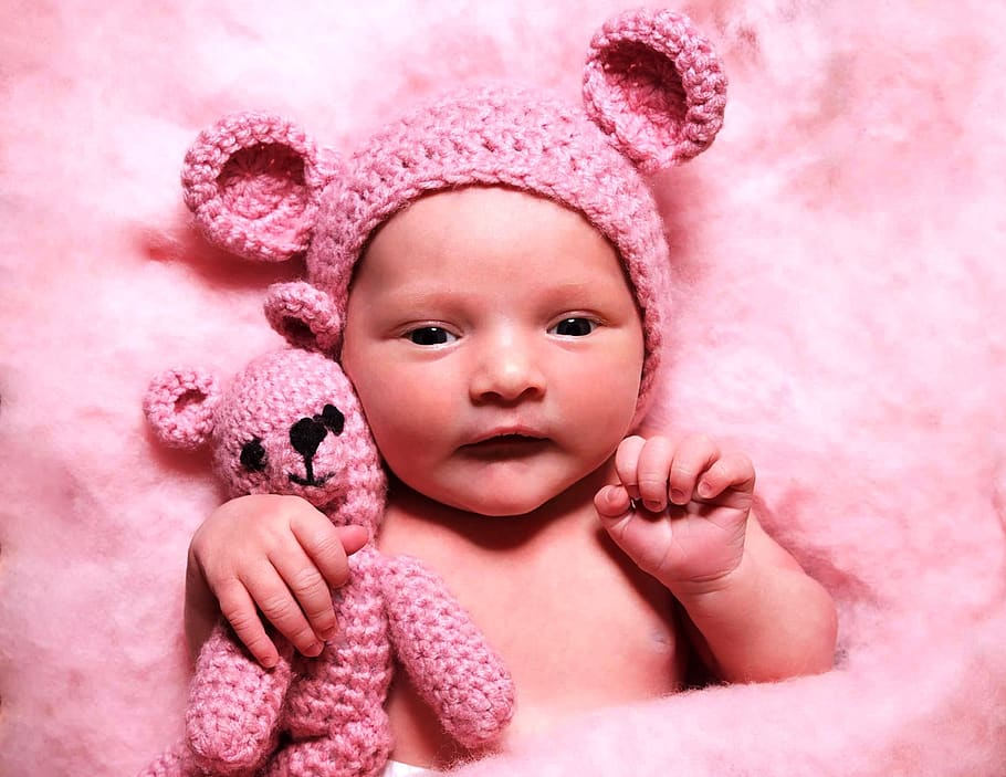 baby, infant, newborn, adorable, innocent, childhood, pink color, HD wallpaper