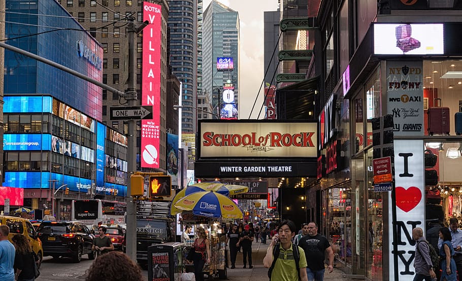 road, city, tourism, billboard, neon, tourist, urban, broadway HD wallpaper
